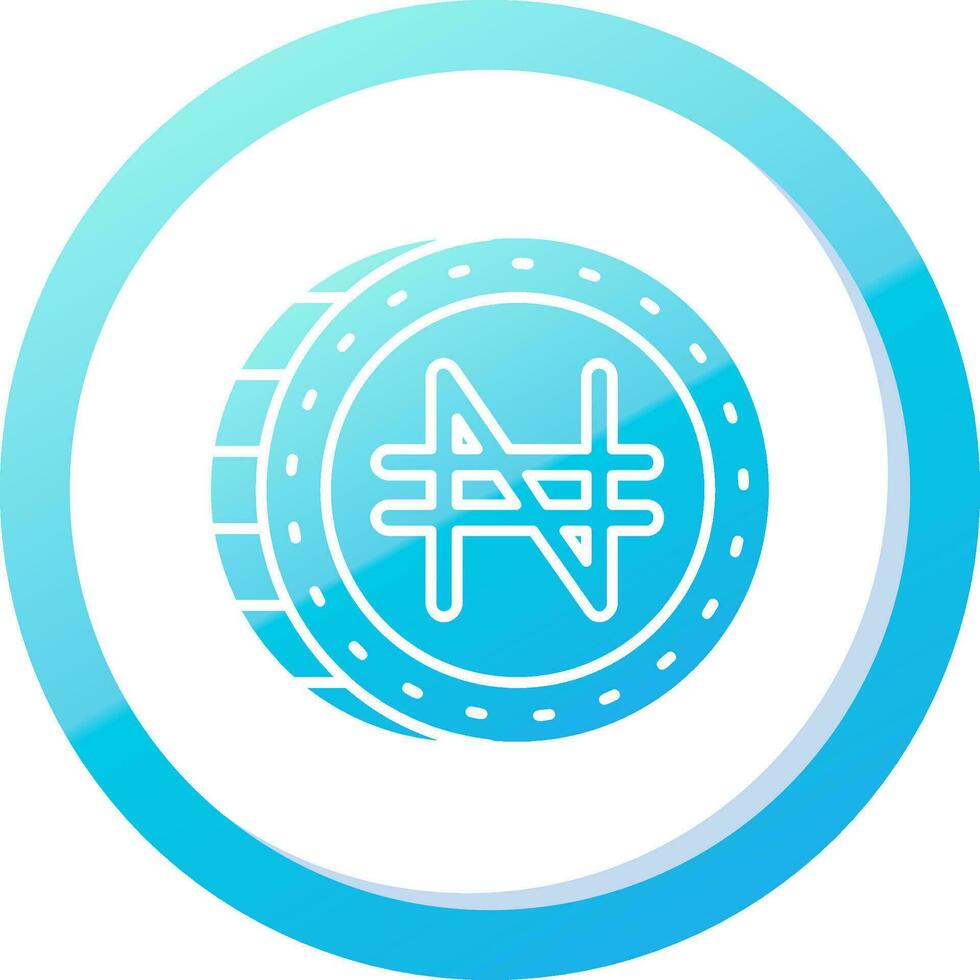 Naira Solid Blue Gradient Icon vector