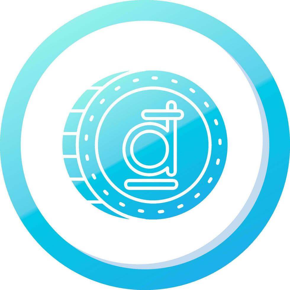 Dong Solid Blue Gradient Icon vector
