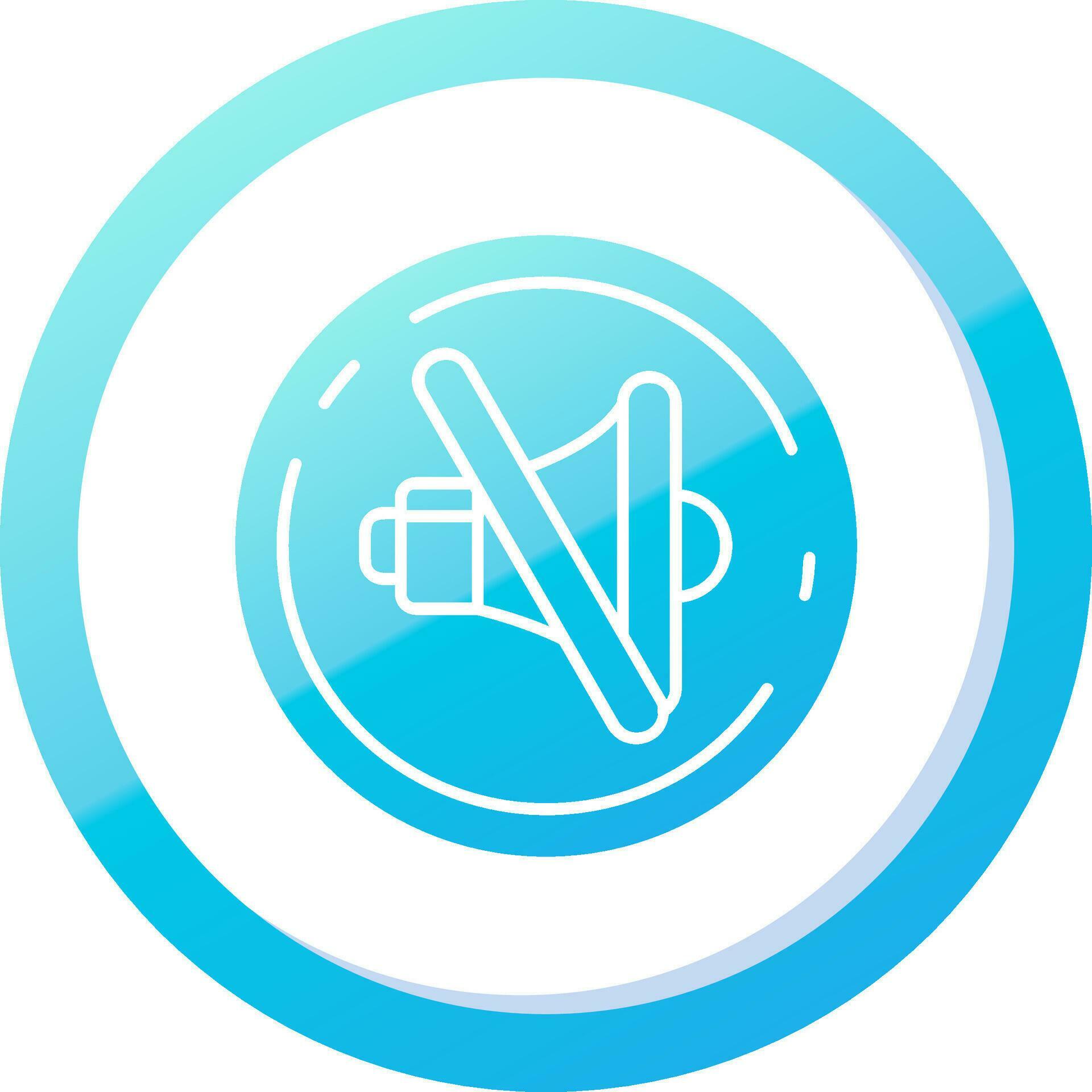 Mute Solid Blue Gradient Icon 37087063 Vector Art at Vecteezy