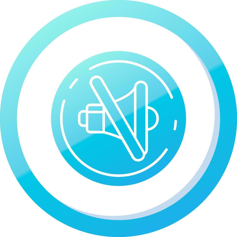Mute Solid Blue Gradient Icon vector