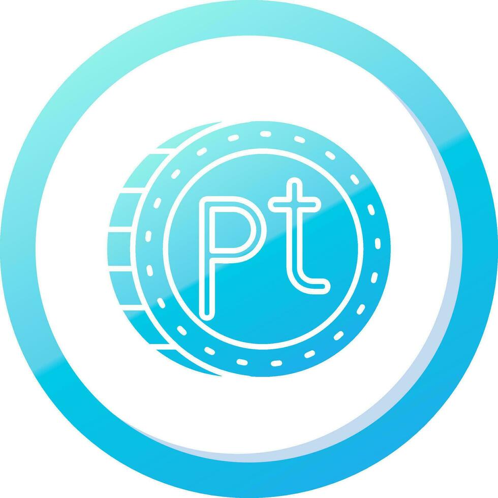 Peseta Solid Blue Gradient Icon vector