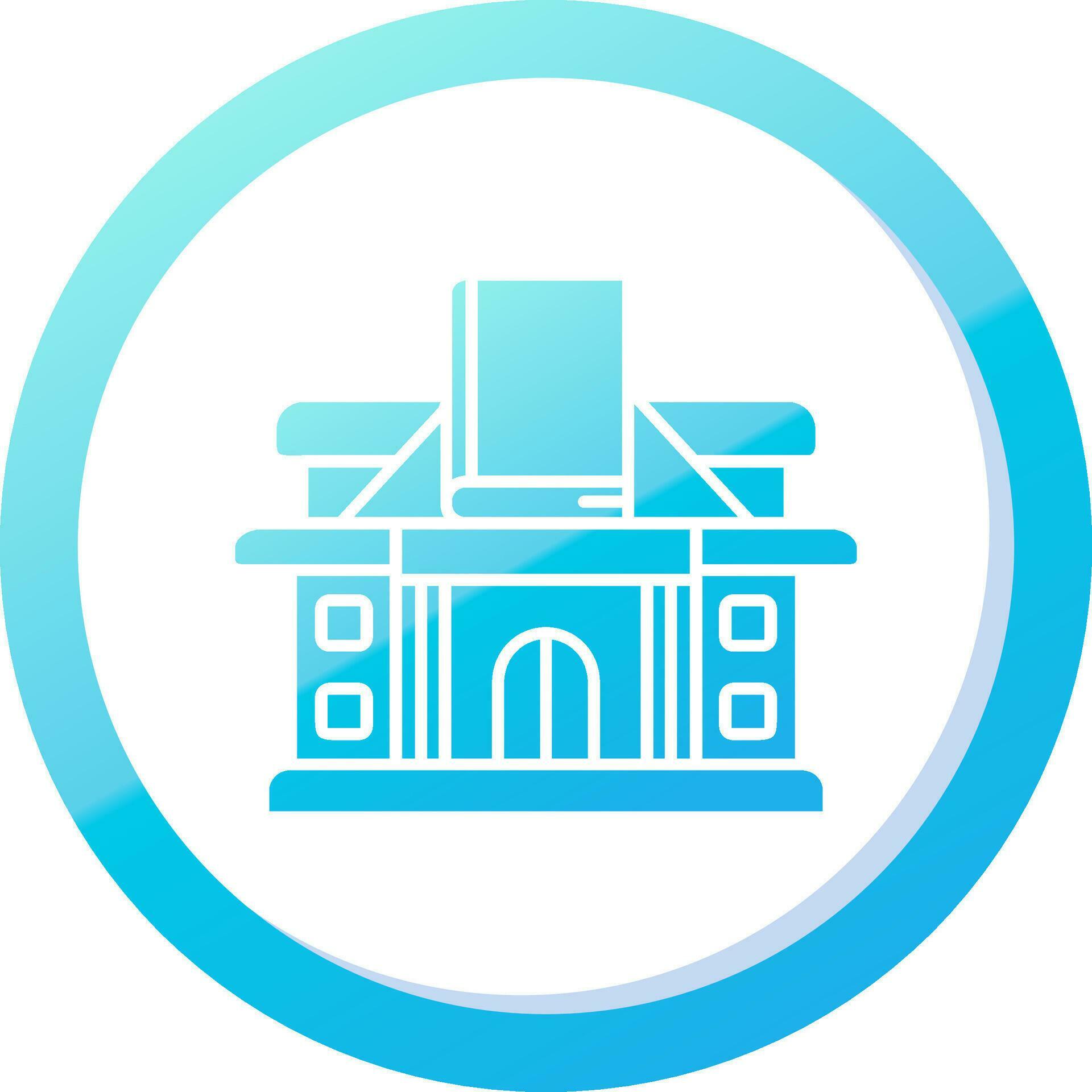 Library Solid Blue Gradient Icon 37087097 Vector Art at Vecteezy