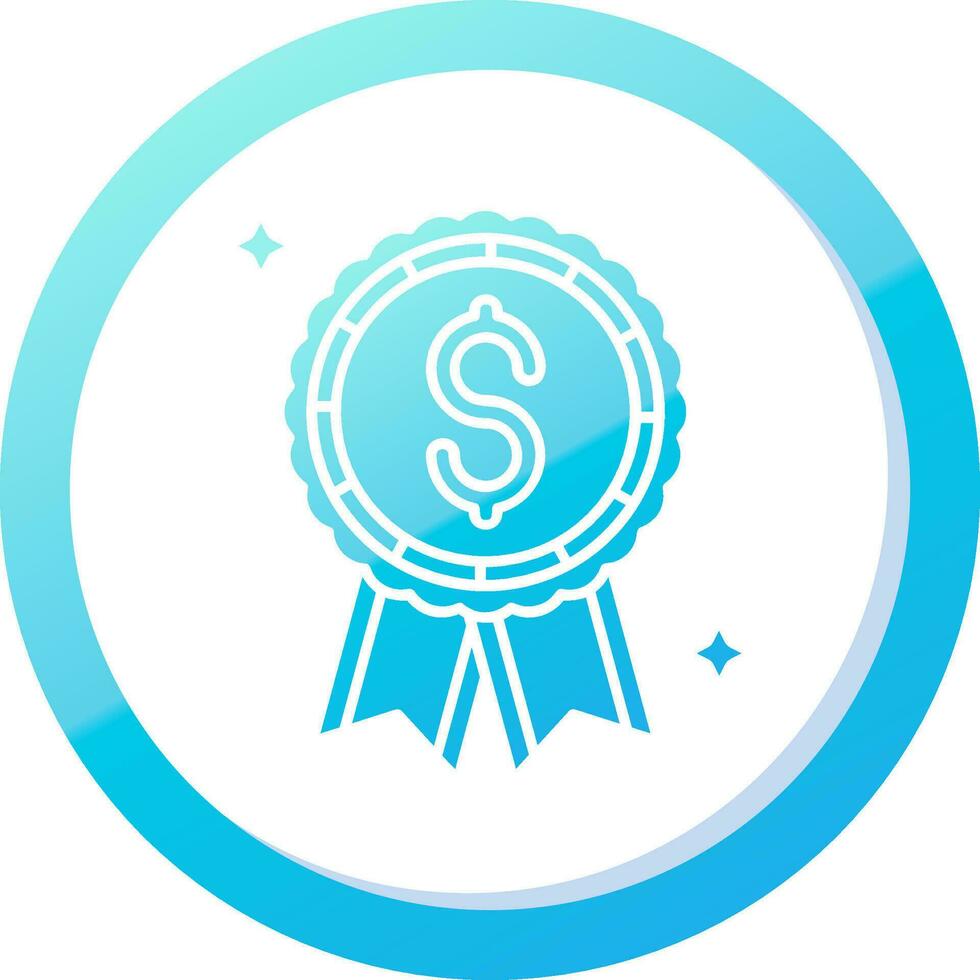 Reward Solid Blue Gradient Icon vector