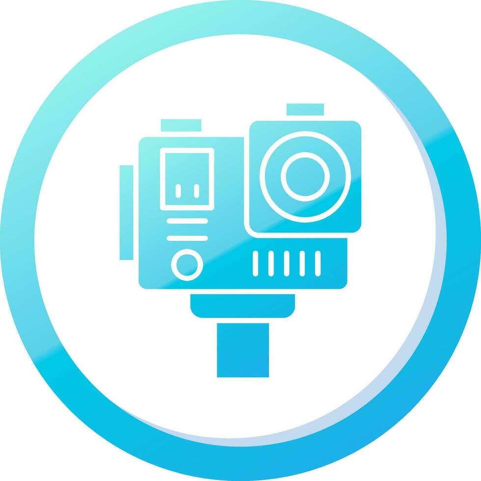 Action camera Solid Blue Gradient Icon vector