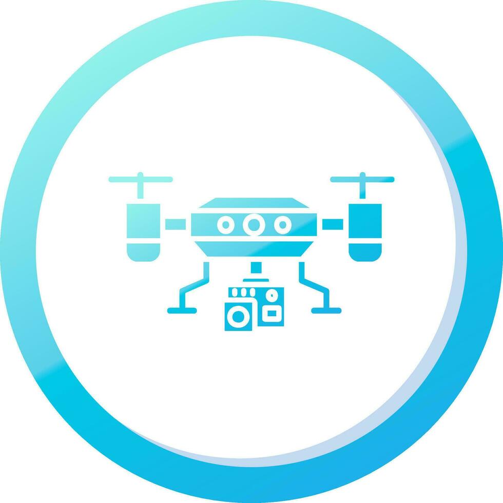 Camera drone Solid Blue Gradient Icon vector
