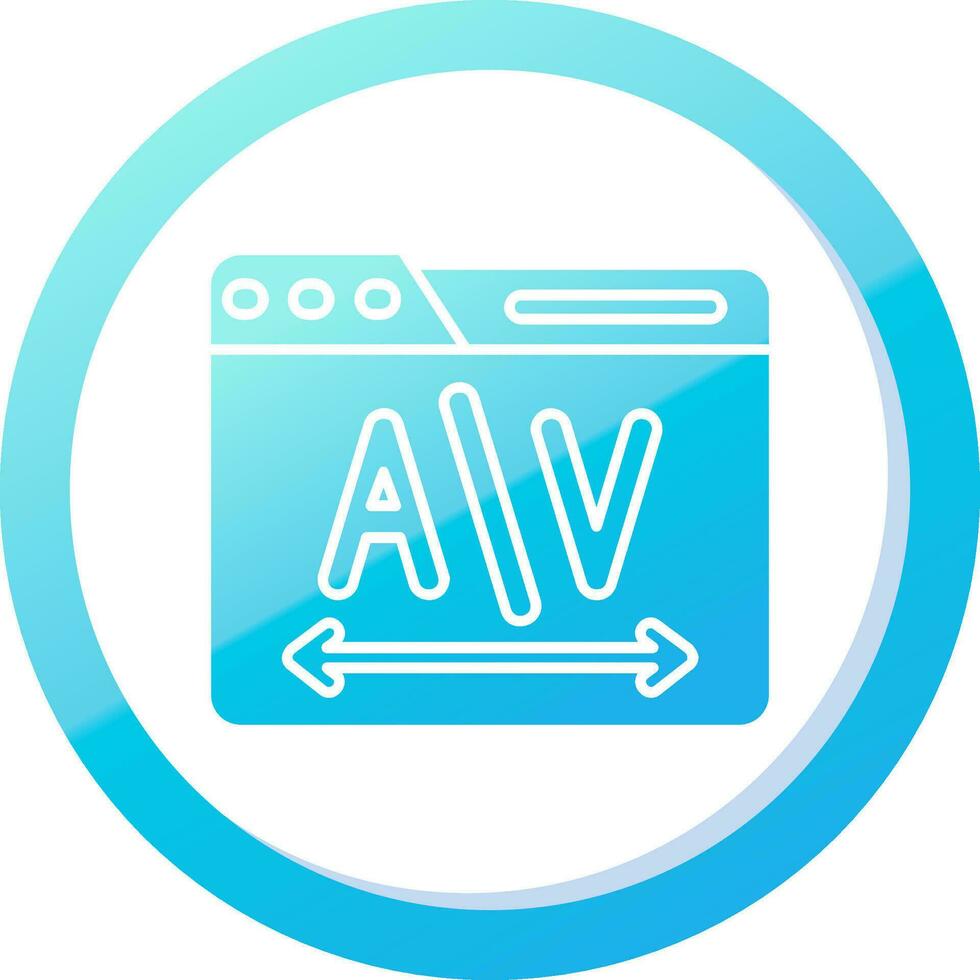 Kerning Solid Blue Gradient Icon vector