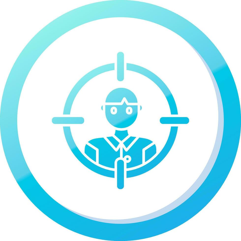 Target audience Solid Blue Gradient Icon vector