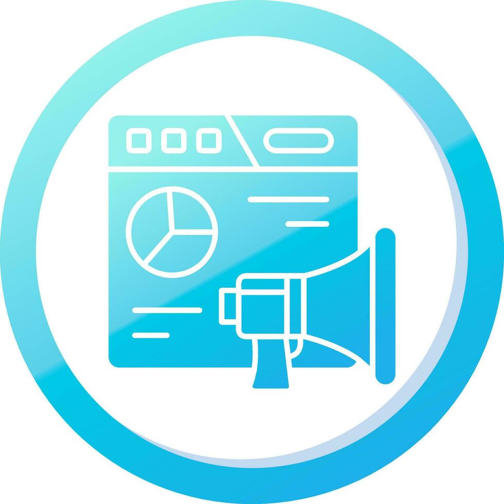 Marketing Solid Blue Gradient Icon vector