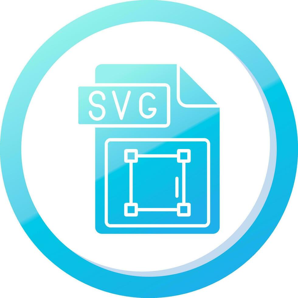 Svg file format Solid Blue Gradient Icon vector