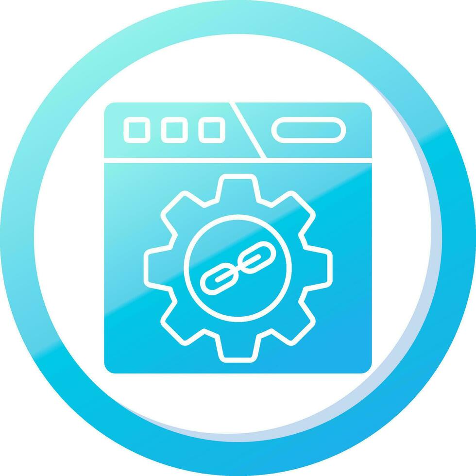 Backlink Solid Blue Gradient Icon vector