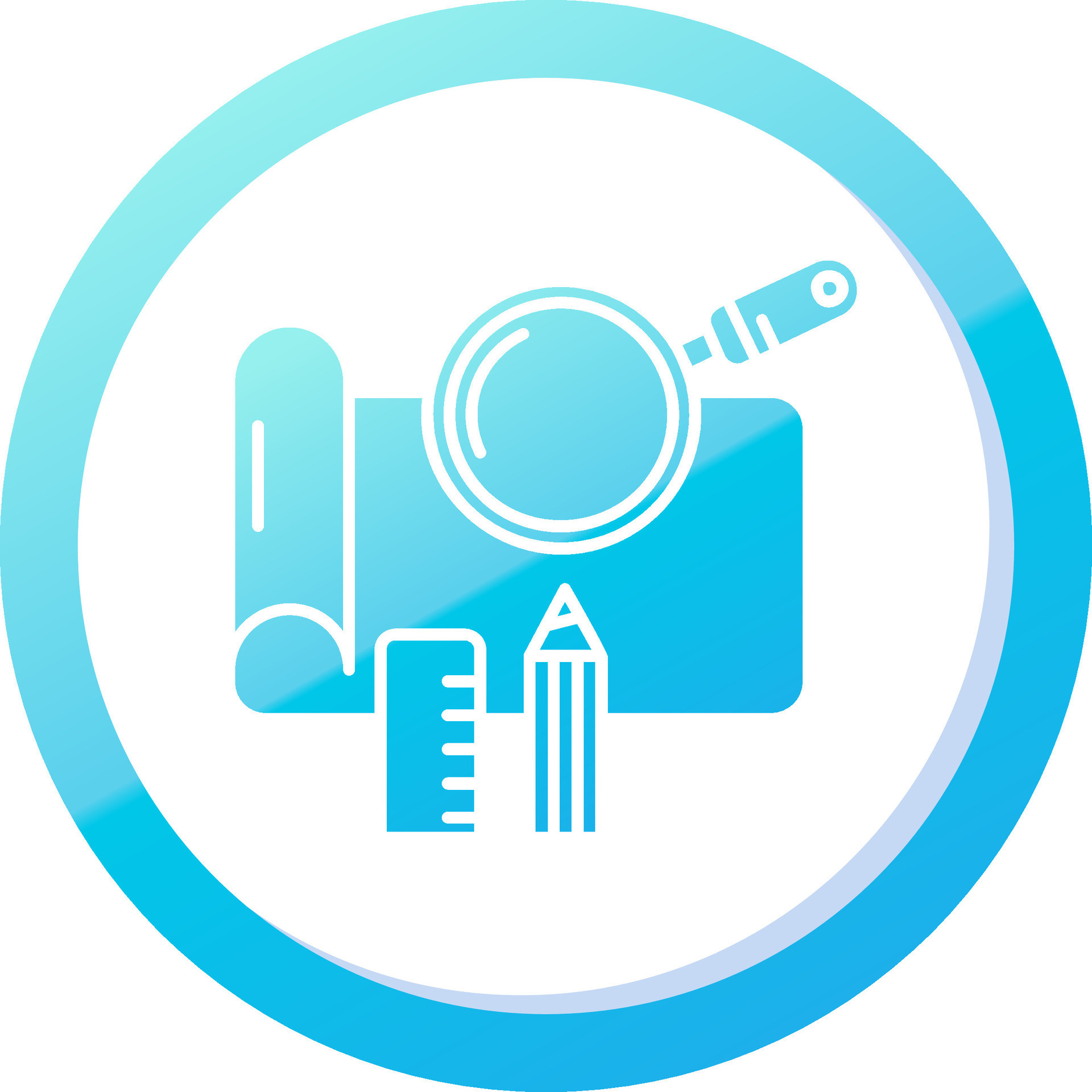 Research Solid Blue Gradient Icon 37087353 Vector Art at Vecteezy