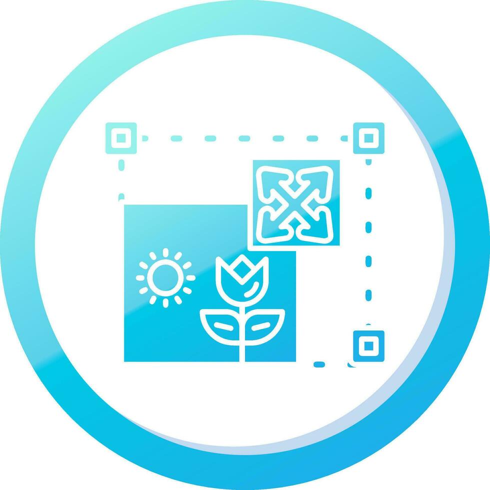 Move Solid Blue Gradient Icon vector