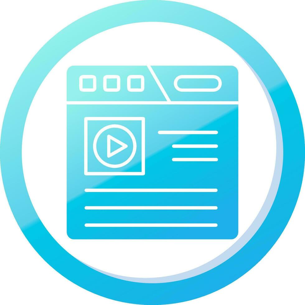 Browser Solid Blue Gradient Icon vector