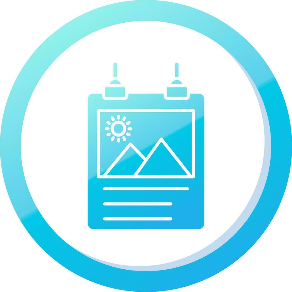 Poster Solid Blue Gradient Icon vector