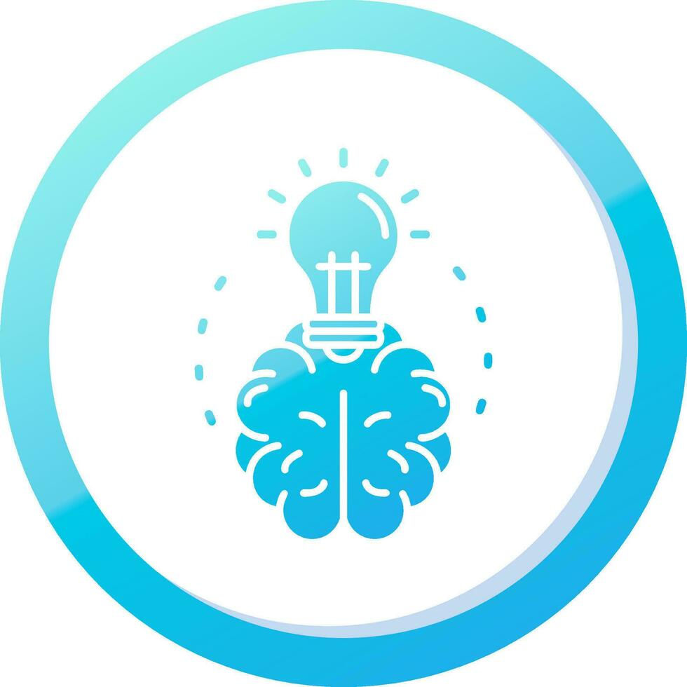 Brainstroming Solid Blue Gradient Icon vector