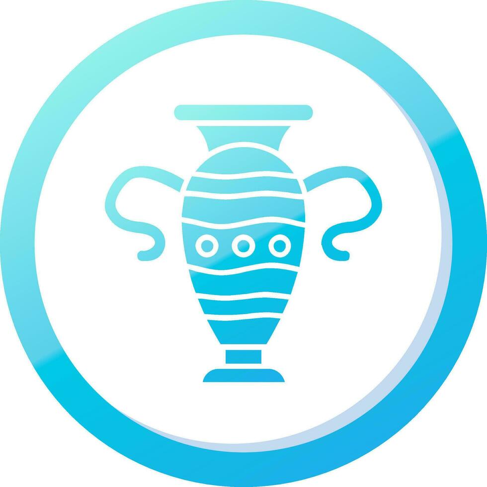 Vase Solid Blue Gradient Icon vector