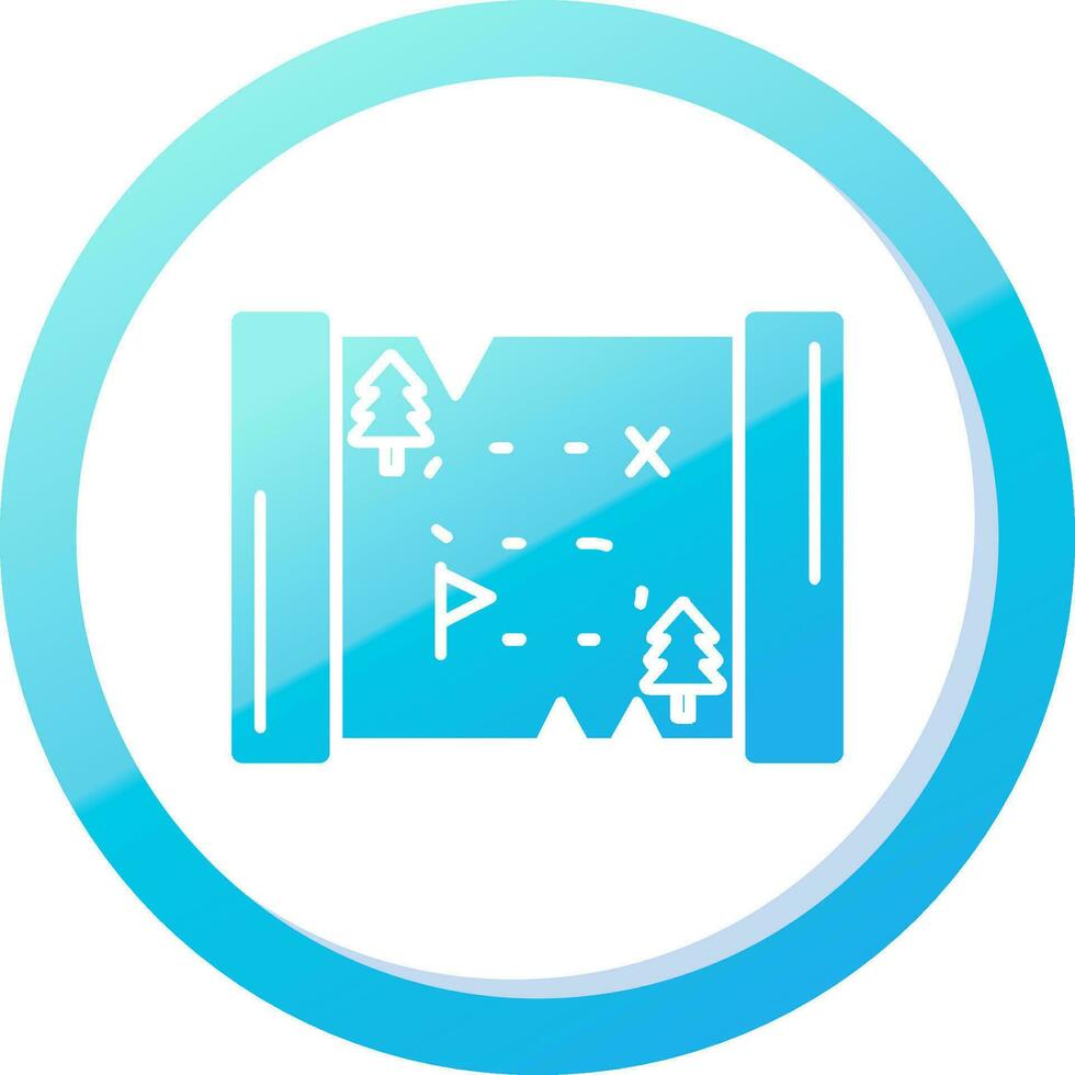 Map Solid Blue Gradient Icon vector