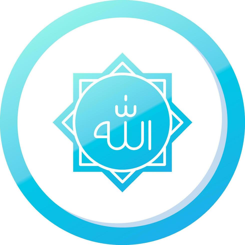 Allah Solid Blue Gradient Icon vector