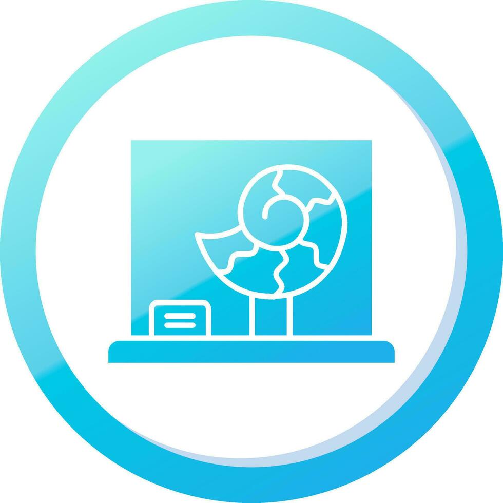 Fossil Solid Blue Gradient Icon vector