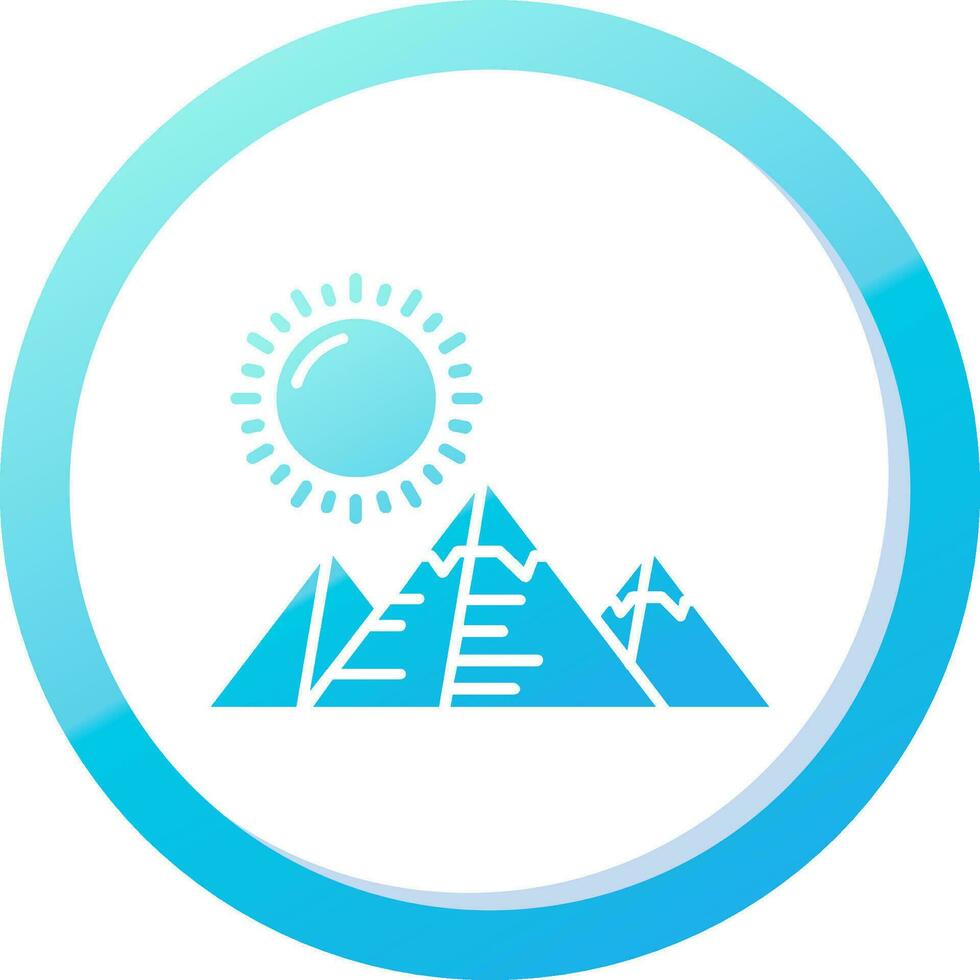 pyramids Solid Blue Gradient Icon vector