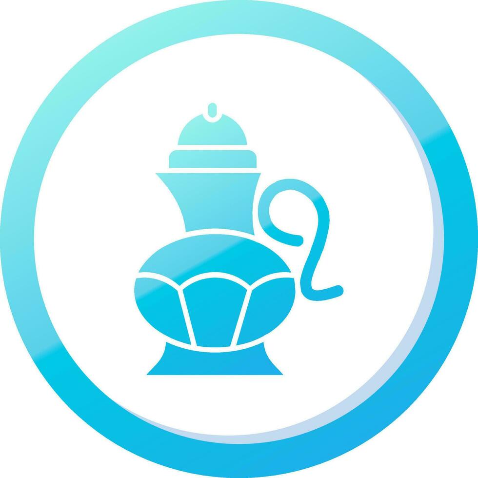 Tea pot Solid Blue Gradient Icon vector