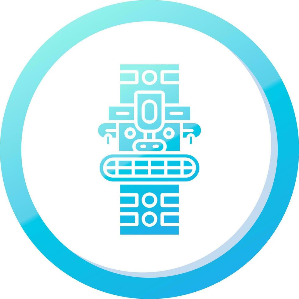Totem Solid Blue Gradient Icon vector