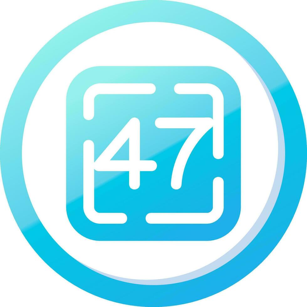 Forty Seven Solid Blue Gradient Icon vector