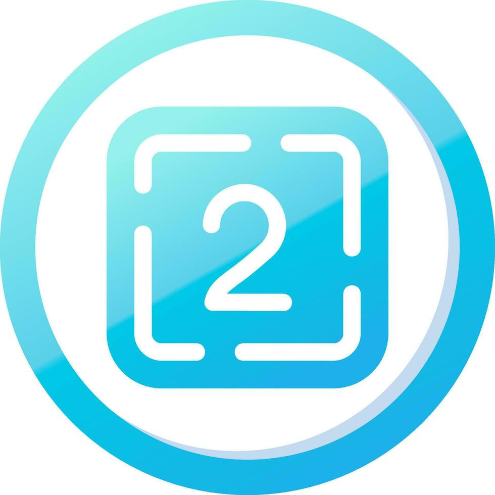 Two Solid Blue Gradient Icon vector