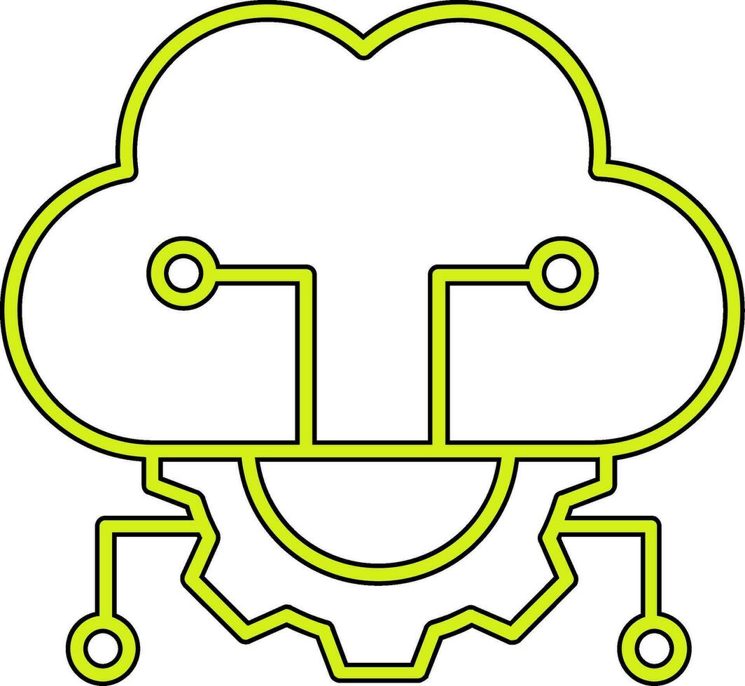 Cloud Server Settings Vector Icon