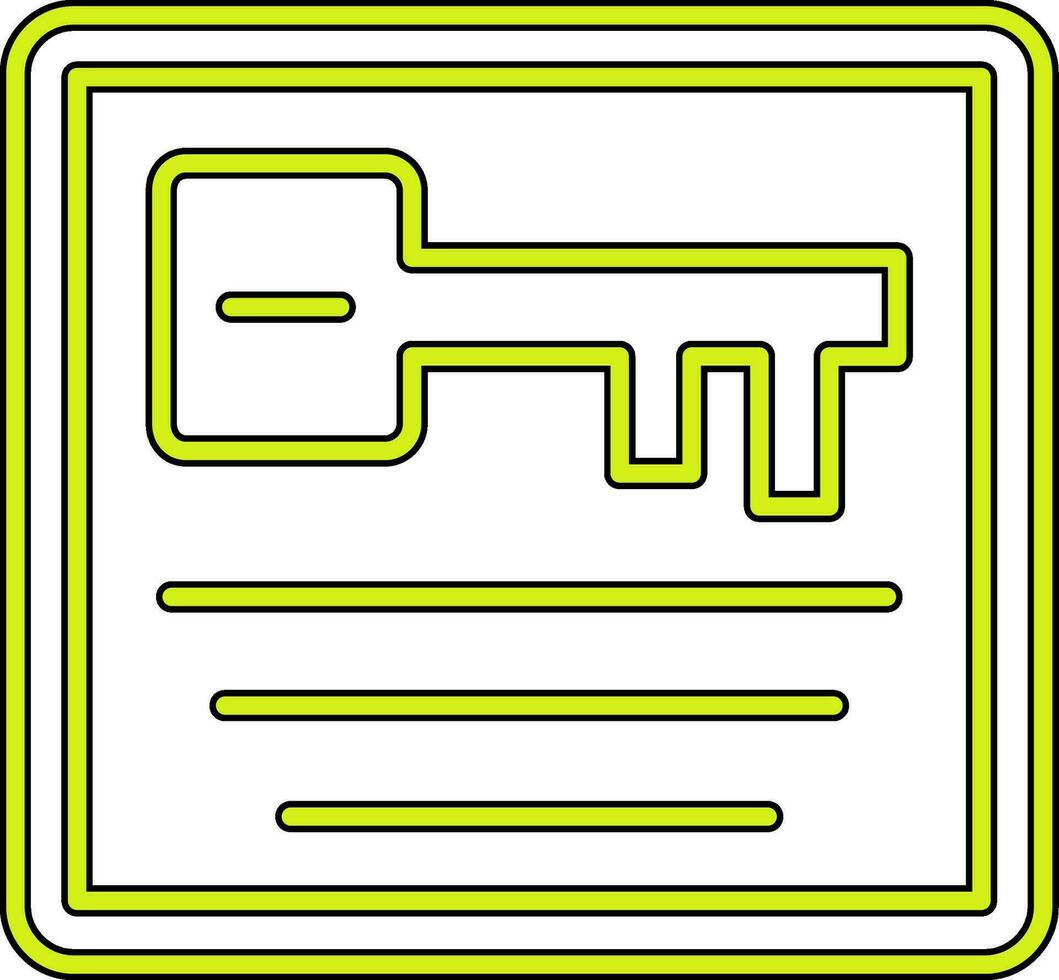 Card Key Vector Icon