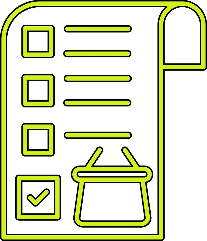 Shopping List Vector Icon