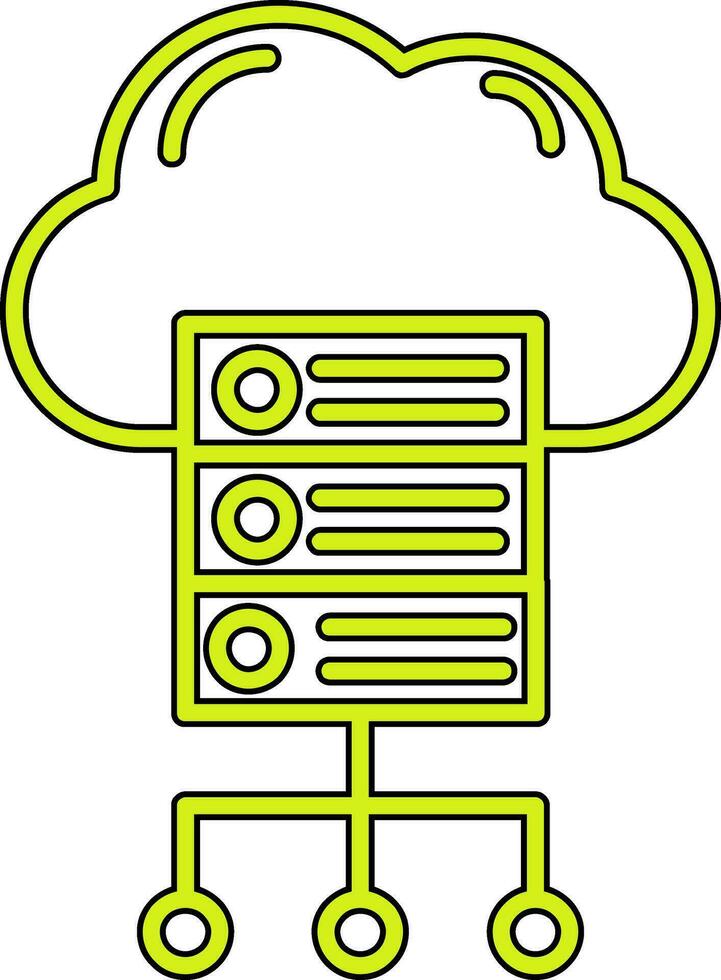 Cloud Server Vector Icon