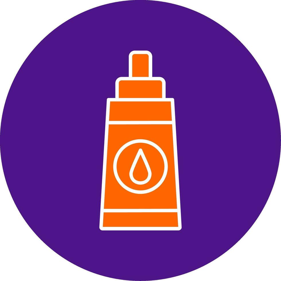 Lubricant Line Filled Circle Icon vector