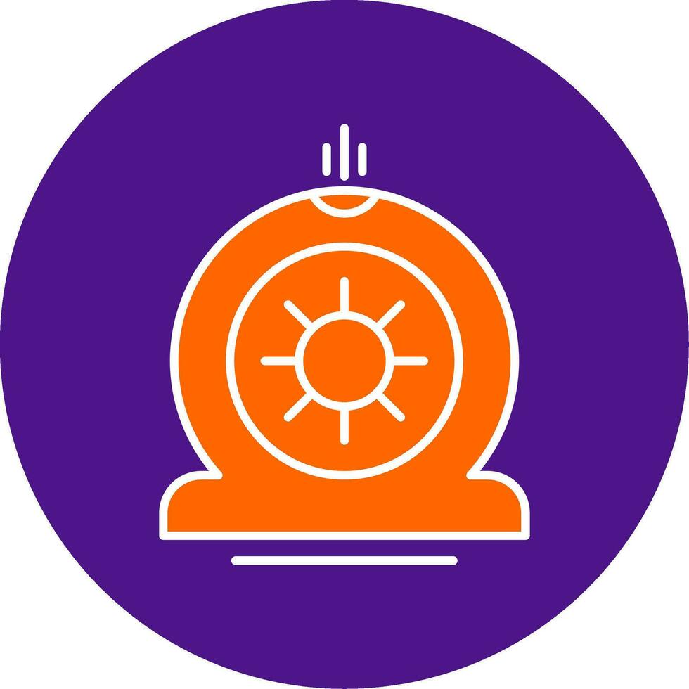 Flat Tire Line Filled Circle Icon vector