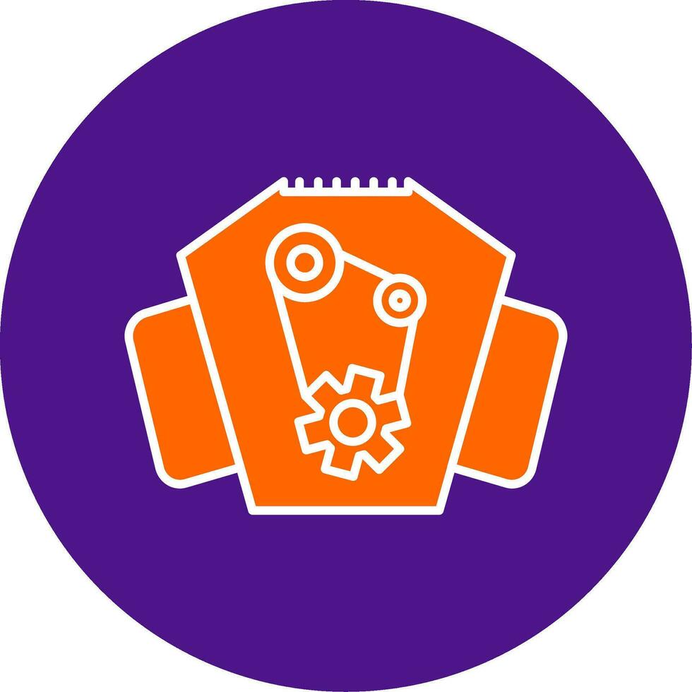 Engine Line Filled Circle Icon vector