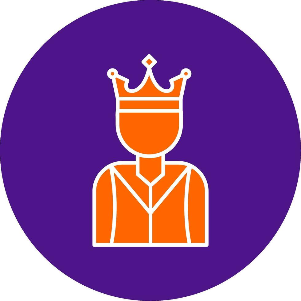 Prince Line Filled Circle Icon vector
