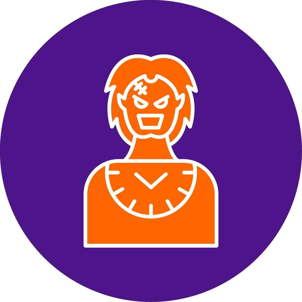 Baron Line Filled Circle Icon vector