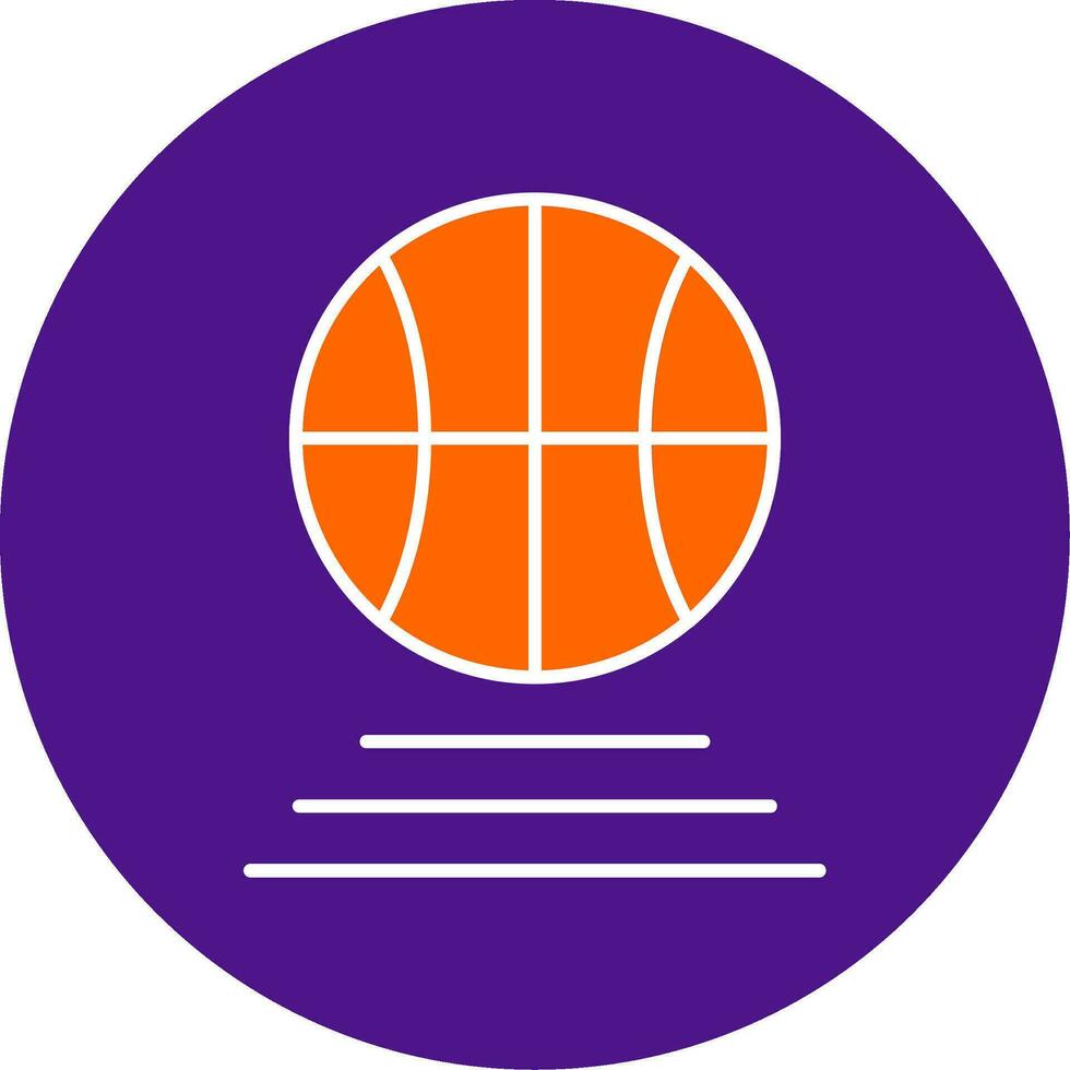 Basketball Line Filled Circle Icon vector