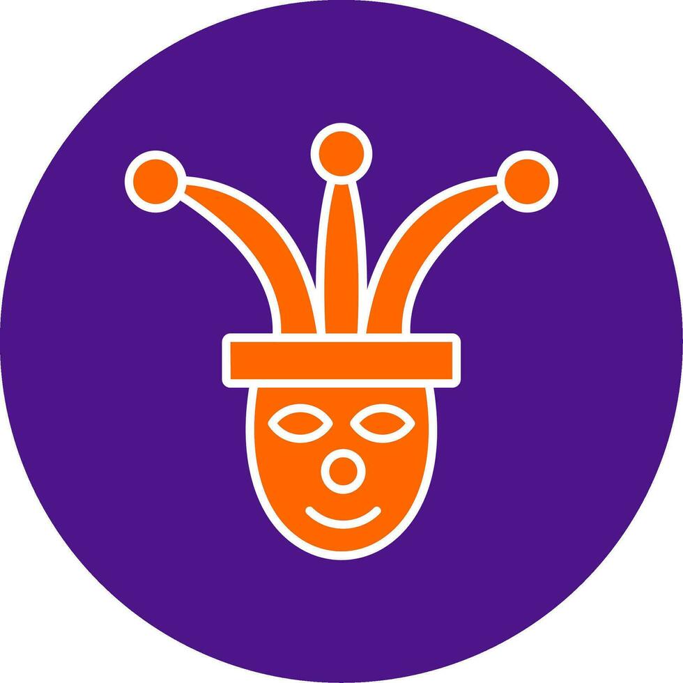 Jester Line Filled Circle Icon vector