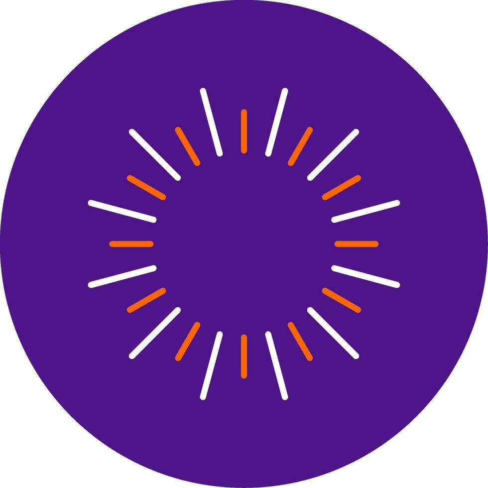 Fireworks Line Filled Circle Icon vector