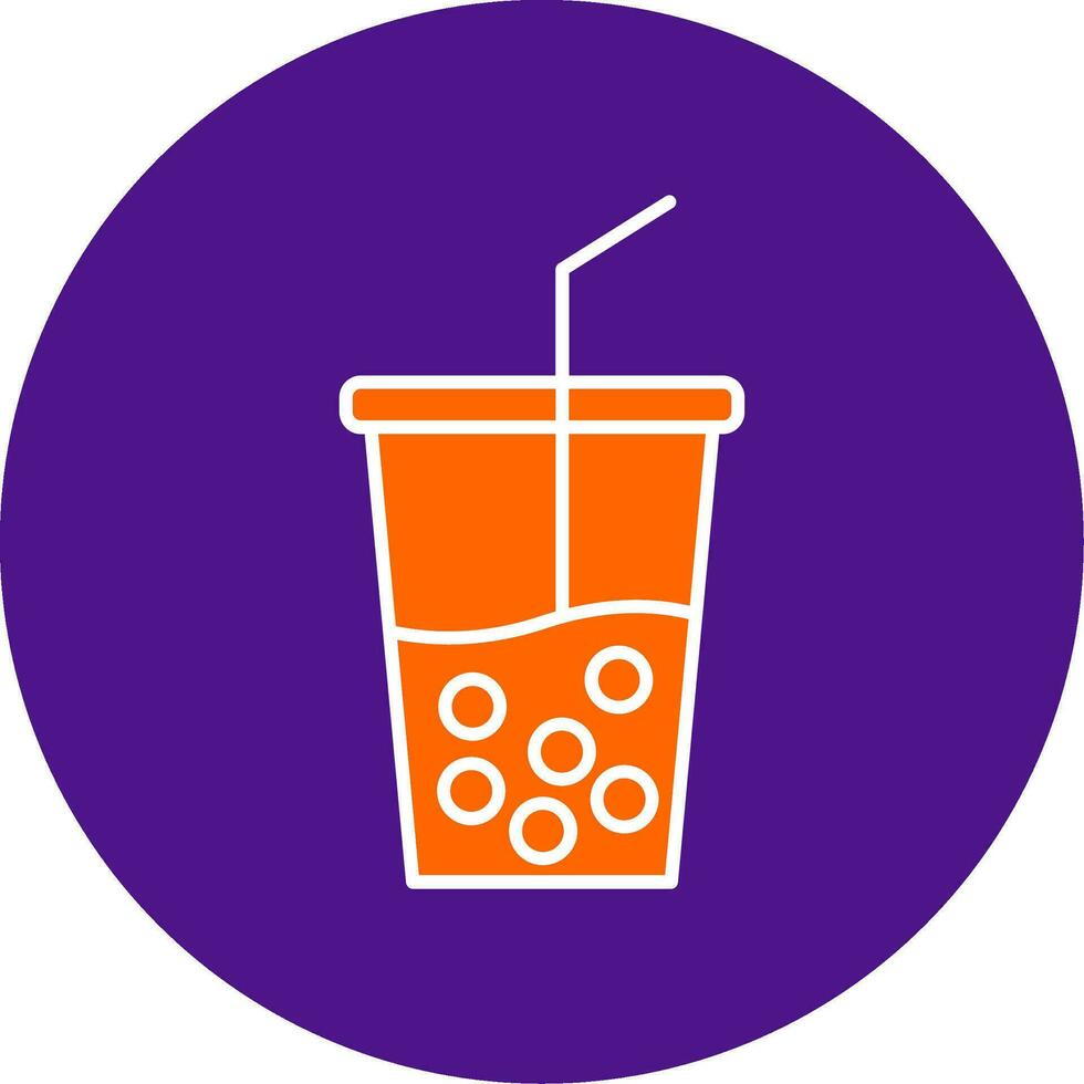 Soft Drink Line Filled Circle Icon vector