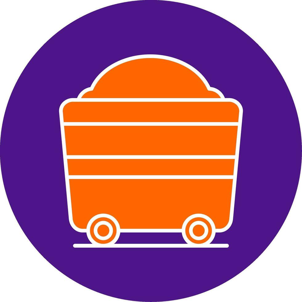 Wagon Line Filled Circle Icon vector