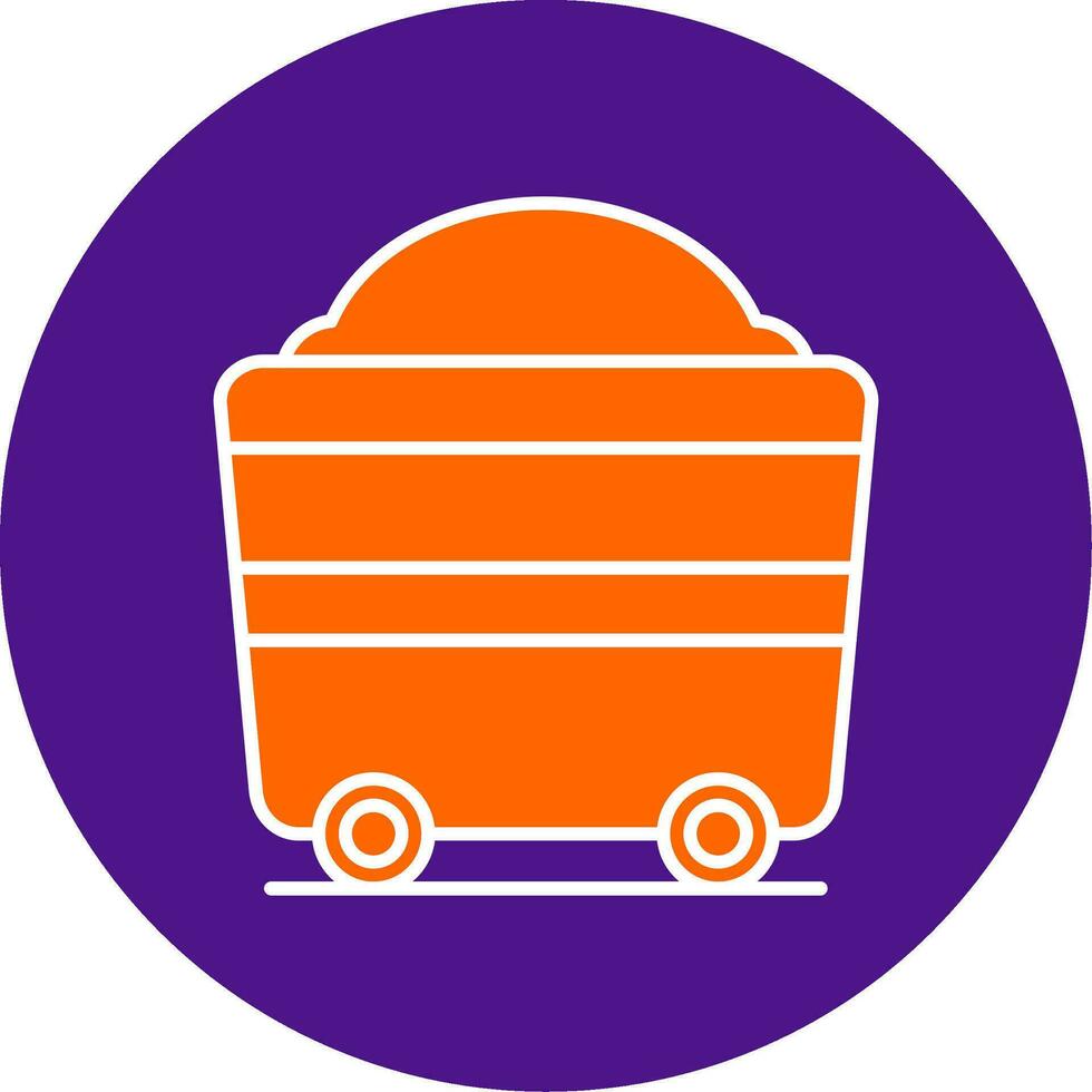 Wagon Line Filled Circle Icon vector