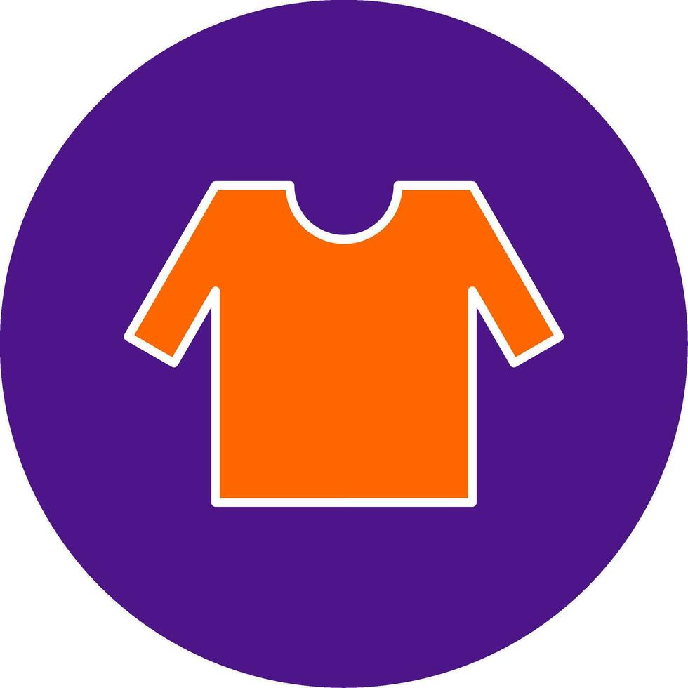 Shirt Line Filled Circle Icon vector
