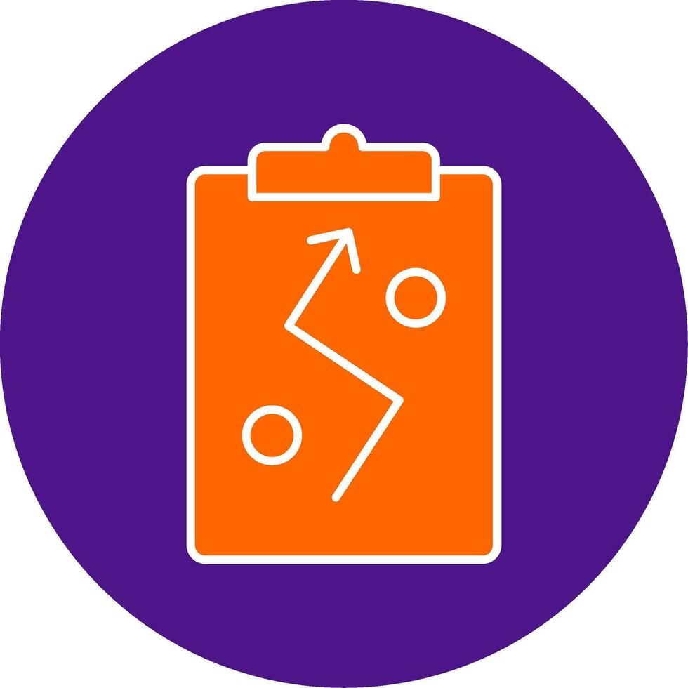 Strategy Line Filled Circle Icon vector
