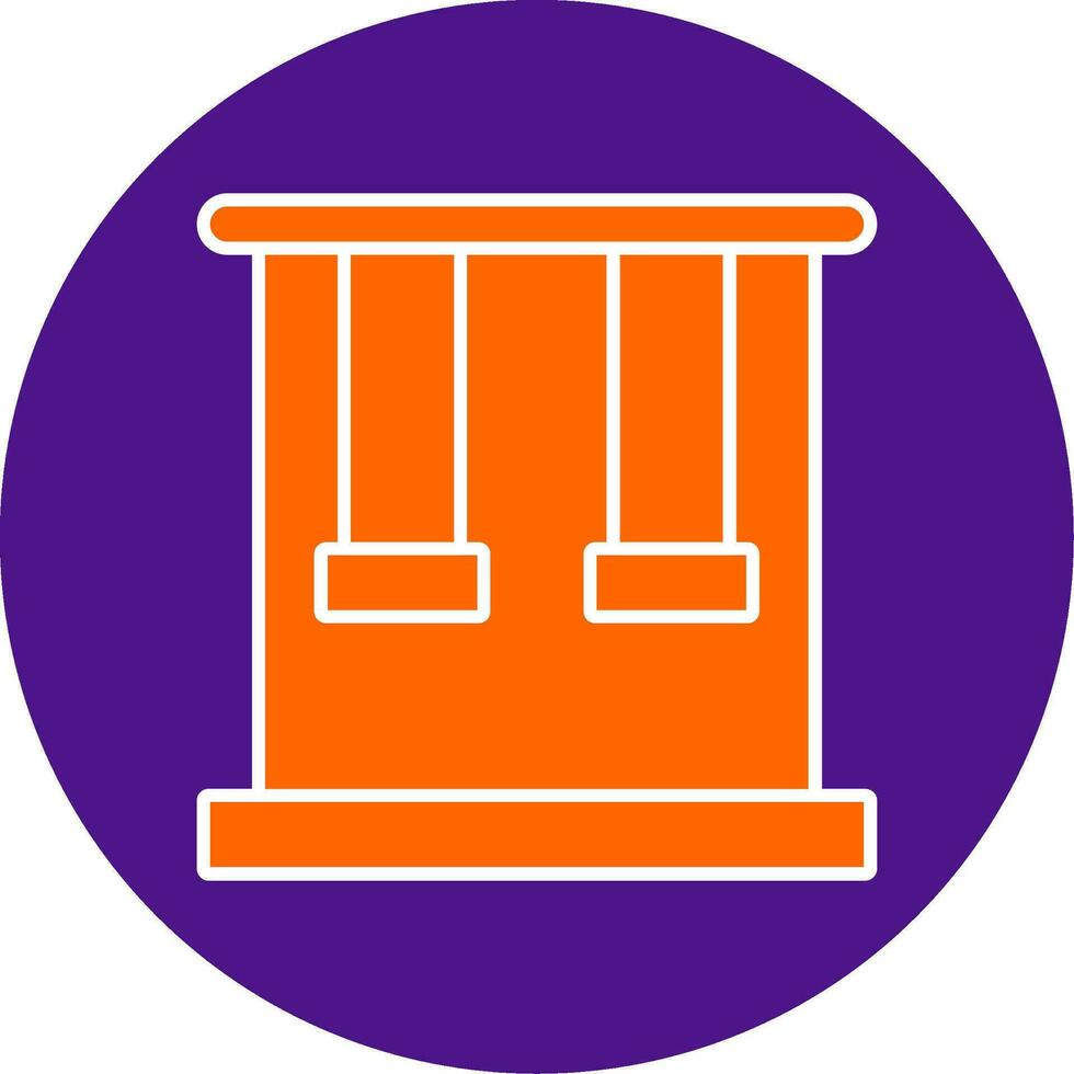 Trapeze Line Filled Circle Icon vector