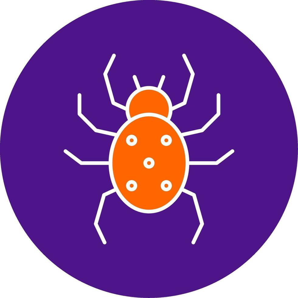 Spider Line Filled Circle Icon vector