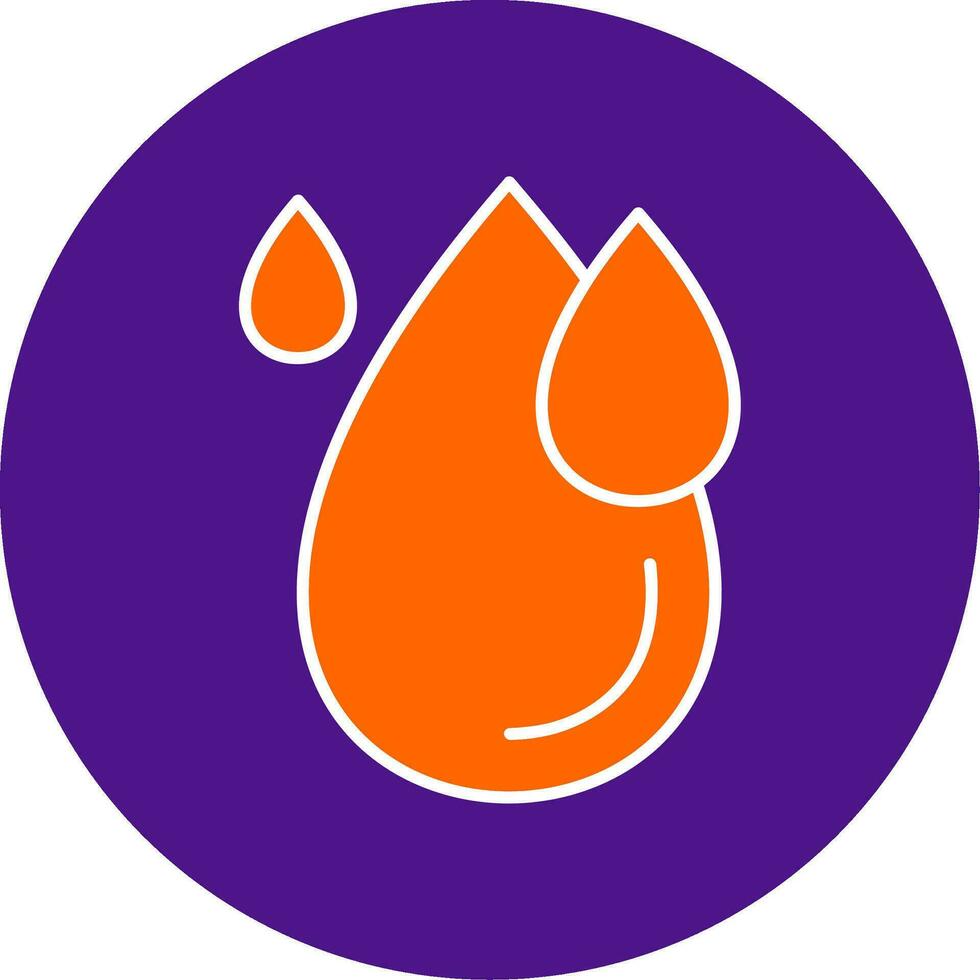 Water Drop Line Filled Circle Icon vector