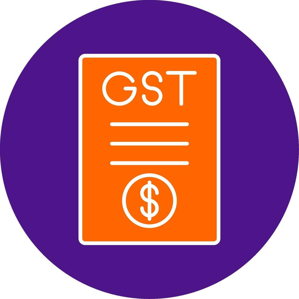 Gst Line Filled Circle Icon vector