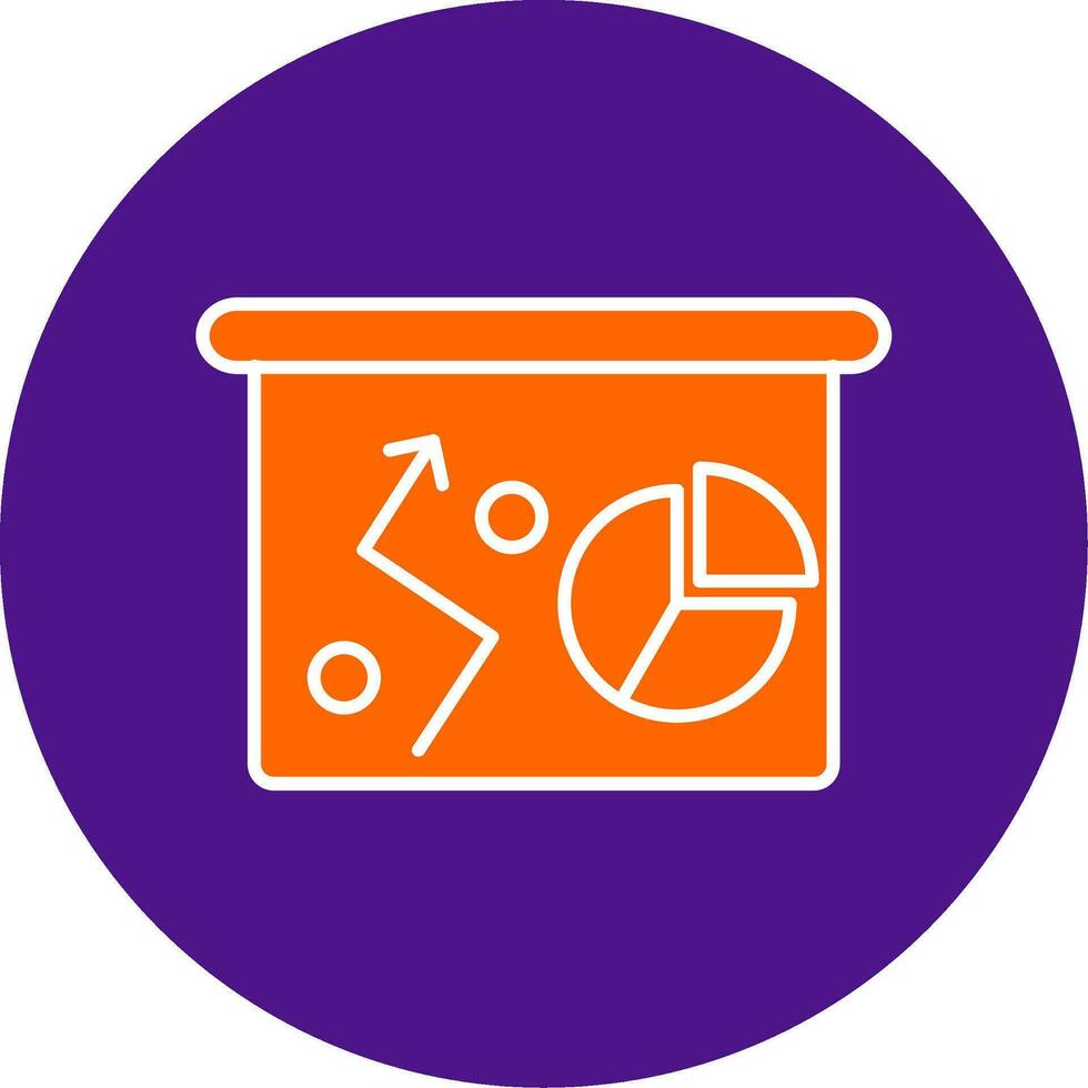 Business Strategy Line Filled Circle Icon vector